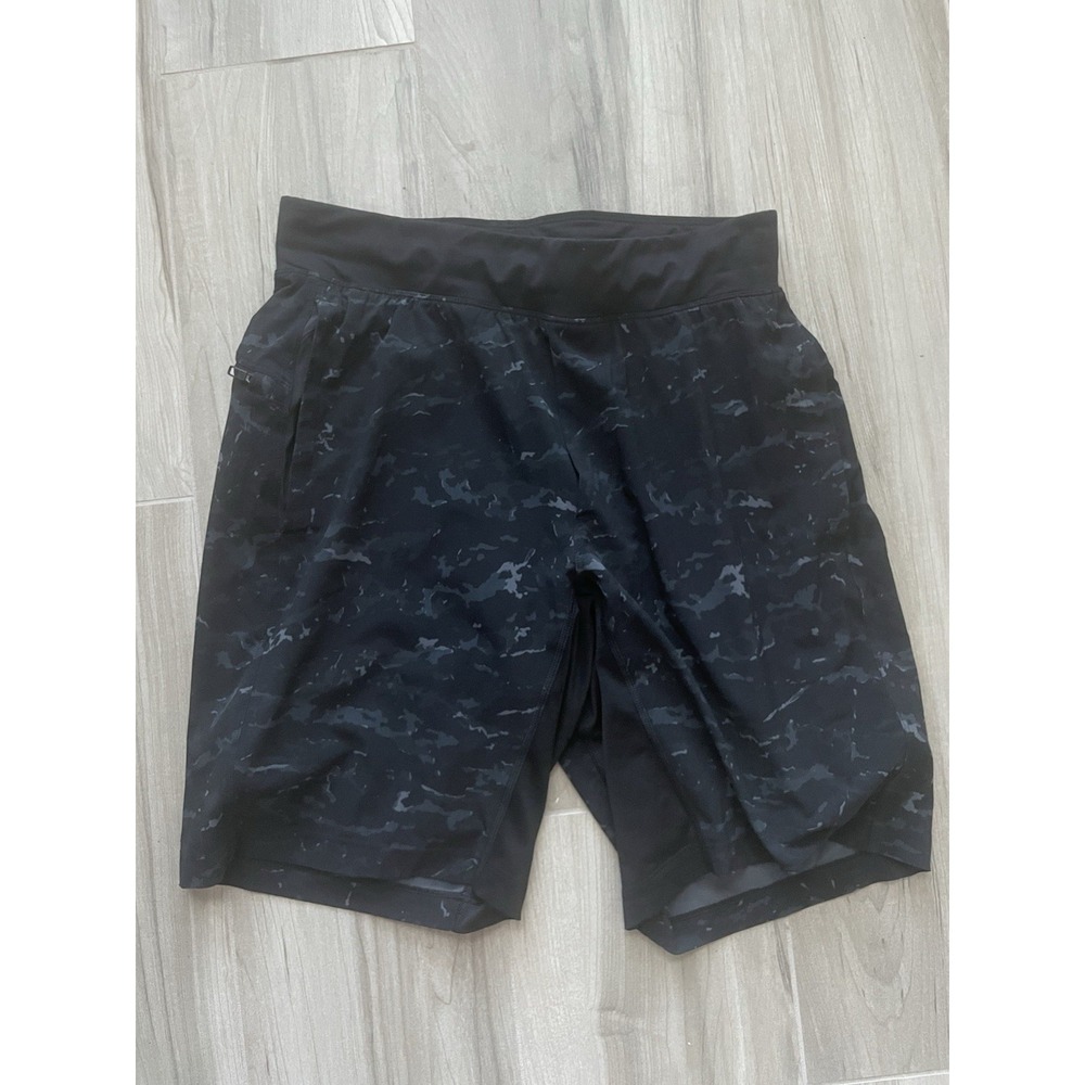 Lululemon T.H.E. Shorts Mens Cyberspace Black Size Medium 9" Inch Inseam Lined